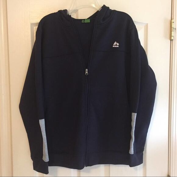 RBX Navy Fleece Full Zip Hoodie Sweatshirt‎ Boys Size 18/20 - Picture 1 of 5
